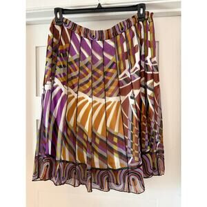 Eci New York Abstract Print Midi Skirt – Size 20